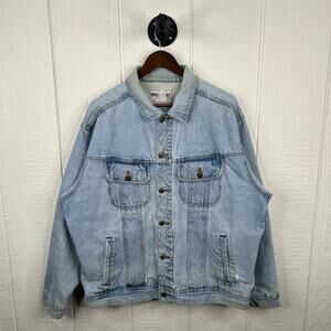 Vintage 90's Wrangler Western Faded Button-Up Denim Jacket X-Large